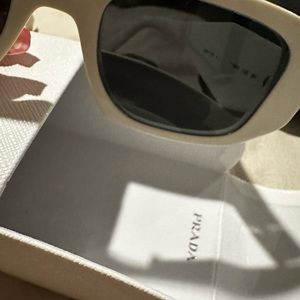White Prada sunglasses